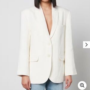 Anine Bing Off-White Linen Blazer